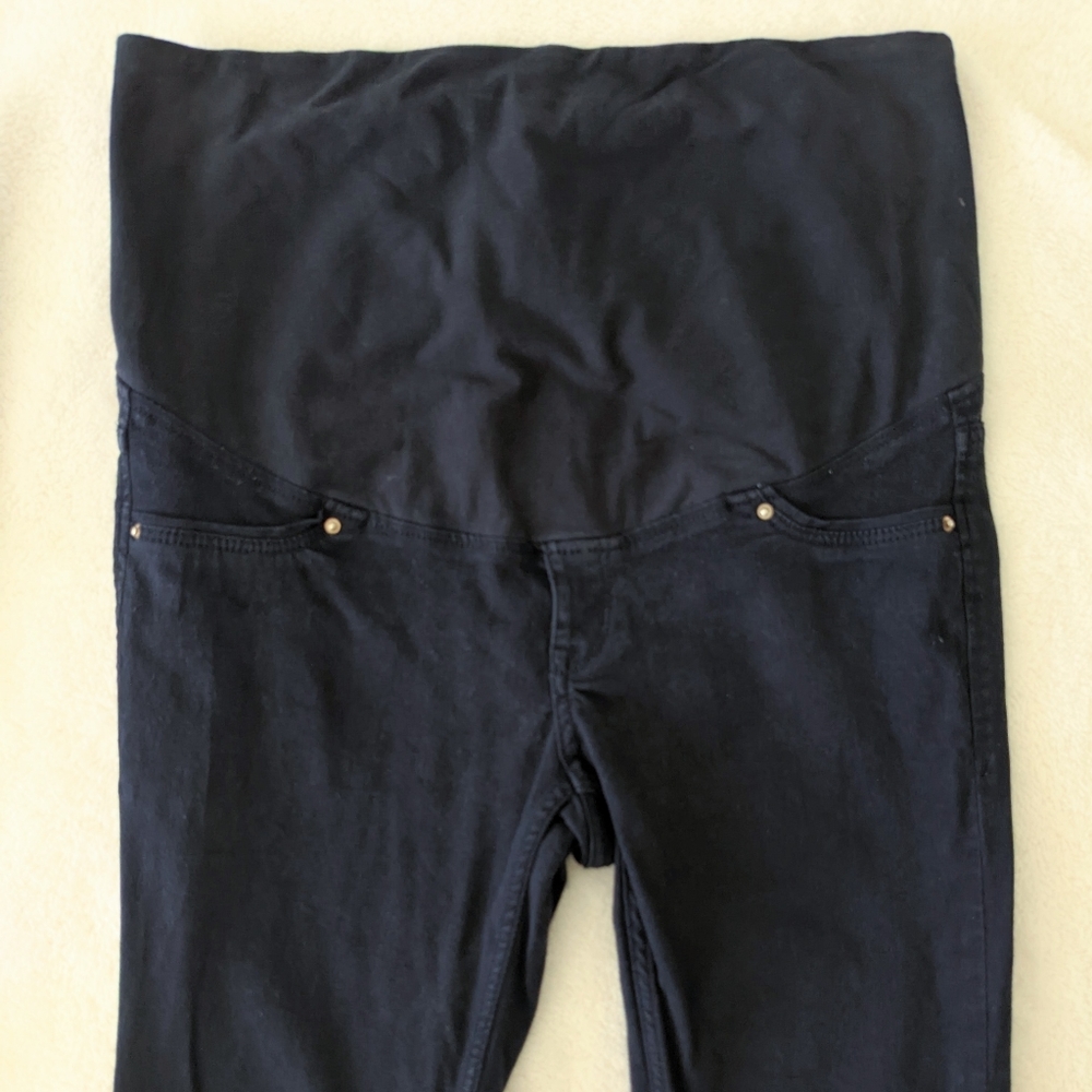 H&M Maternity Skinny Stretchy Jeans. Navy Blue. Size 12